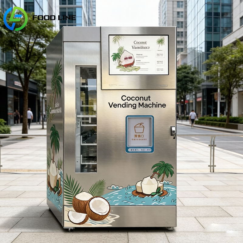 آلة بيع جوز الهند الطازج الذكي - مراجعة Open Vending Machine وسعره