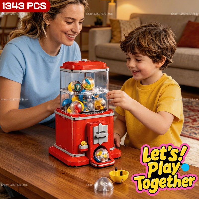 مجموعة مكعبات بناء ماكينة البي - مراجعة Arcade Toy Vending Machine وسعره